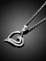 thumb Beautiful Heart Shaped Rhinestones Necklace 1