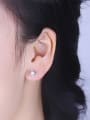 thumb Women Flower Shaped Zircon stud Earring 1