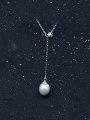 thumb S925 Silver single pearl fashion necklace 0