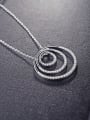 thumb Fashion circle AAA zircon necklace rose gold silver two color selectable 2