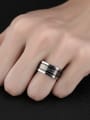 thumb Stainless Steel With White Gold Plated Grain Men Rings 1
