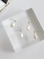 thumb 925 Sterling Silver With 18k Gold Plated Trendy Irregular Bridal Stud Earrings 1