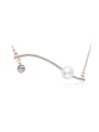 thumb 18K Rose Gold AAA Zircon Pearl Necklace 0