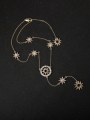 thumb Ancient Hollowed Out Star Long Pendant Western Style Necklace 2