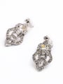 thumb Luxury Rhinestones Alloy Drop Chandelier earring 2