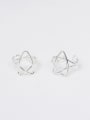 thumb Hollow Five-pointed Star Clip On Earrings 0