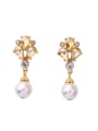 thumb Alloy Gold Plated Exquisite Dazzling Drop Cluster earring 0