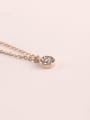 thumb Round Zircon Pendant Women Necklace 0