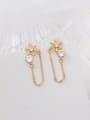 thumb Alloy With Gold Plated Simplistic Snowflake Drop Earrings 0