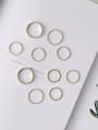 thumb Alloy With Gold Plated Casual Round 10 sets of combined rings 0