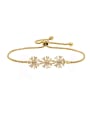 thumb Copper With Cubic Zirconia Personality snowflake adjustable Bracelets 0