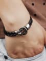 thumb Simple Artificial Leather Woven Two-band Bracelet 1