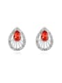 thumb Fashion austrian Crystals Water Drop Alloy Stud Earrings 0
