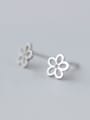thumb Cute Flower Shaped S925 Silver Stud Earrings 0