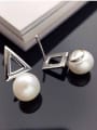 thumb Freshwater Pearl Asymmetrical stud Earring 1