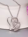 thumb Simple Hollow Heart shaped Zircon Necklace 2