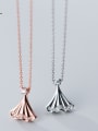 thumb 925 Sterling Silver With Cubic Zirconia Cute Fish Tail Necklaces 2