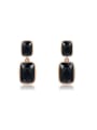 thumb Exquisite Black Square Shaped Austria Crystal Stud Earrings 0