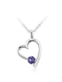 thumb 18K White Gold Austria Crystal Heart Shaped Necklace 3