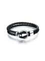 thumb Simple Artificial Leather Woven Two-band Bracelet 0