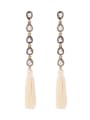 thumb Long Tassel Women Drop Chandelier earring 0