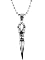 thumb Personalized Sharp Pendant Titanium Men Necklace 0