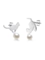 thumb Fashion Little Cat Imitation Pearl Stud Earrings 0