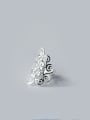 thumb S925 Silver Retro Exaggeration Hollowing Opening Statement Ring 0