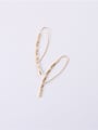 thumb Titanium With Gold Plated Simplistic Chain Hook Earrings 3
