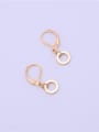 thumb Titanium With Gold Plated Personality Round Hoop Earrings 2