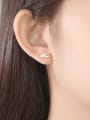 thumb 925 Sterling Silver With Two-color plating Simplistic mountain Stud Earrings 1