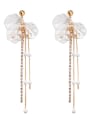 thumb Alloy With Imitation Gold Plated Bohemia Flower Tassel Earrings 0