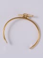 thumb Titanium With Gold Plated Personality Tie a knot  Free Size Bangles 1