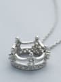 thumb S925 Silver Crown Shaped Pendant 2