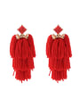 thumb Fashion Red Polyester Exaggerate Drop Earrings 0