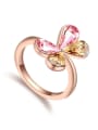 thumb Simple austrian Crystals Butterfly Alloy Ring 1