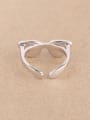 thumb Creative Glasses Silver Opening Ring 2
