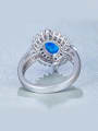 thumb UNIENO new synthetic 6*8mm Blue Opal Engagement Ring 1