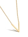 thumb Stainless Steel With Rose Gold Plated Simplistic Triangle Necklaces 1