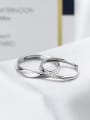 thumb Couples Exquisite Geometric Shaped Zircon S925 Silver Ring Set 0