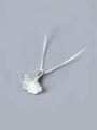 thumb S925 Silver Ginkgo Leaves Short Necklace 0