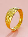thumb Copper Alloy 24K Gold Plated Vintage Flower opening Ring 2