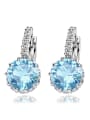 thumb Copper Alloy White Gold Plated Fashion clip on Earring  Set With CZ 0
