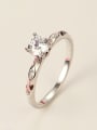 thumb Copper platinum plated stylish CZ wedding Engagement Ring 0