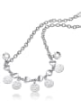 thumb Copper Alloy White Gold Plated Love Bell Women Anklet 0