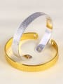 thumb Copper Alloy 24K Gold Plated Ethnic style Opening Bangle 1