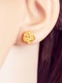 thumb Copper Alloy 23K Gold Plated Classical Flower stud Earring 1