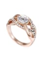 thumb Fashion Cubic austrian Crystals Champagne Gold Plated Ring 1