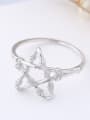 thumb Hollow Star Micro Pave Simple Style Ring 1