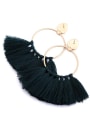 thumb Retro National Style Tassel Drop Chandelier earring 1